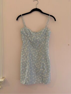 Princess Polly Blue Fleurette Mini Dress